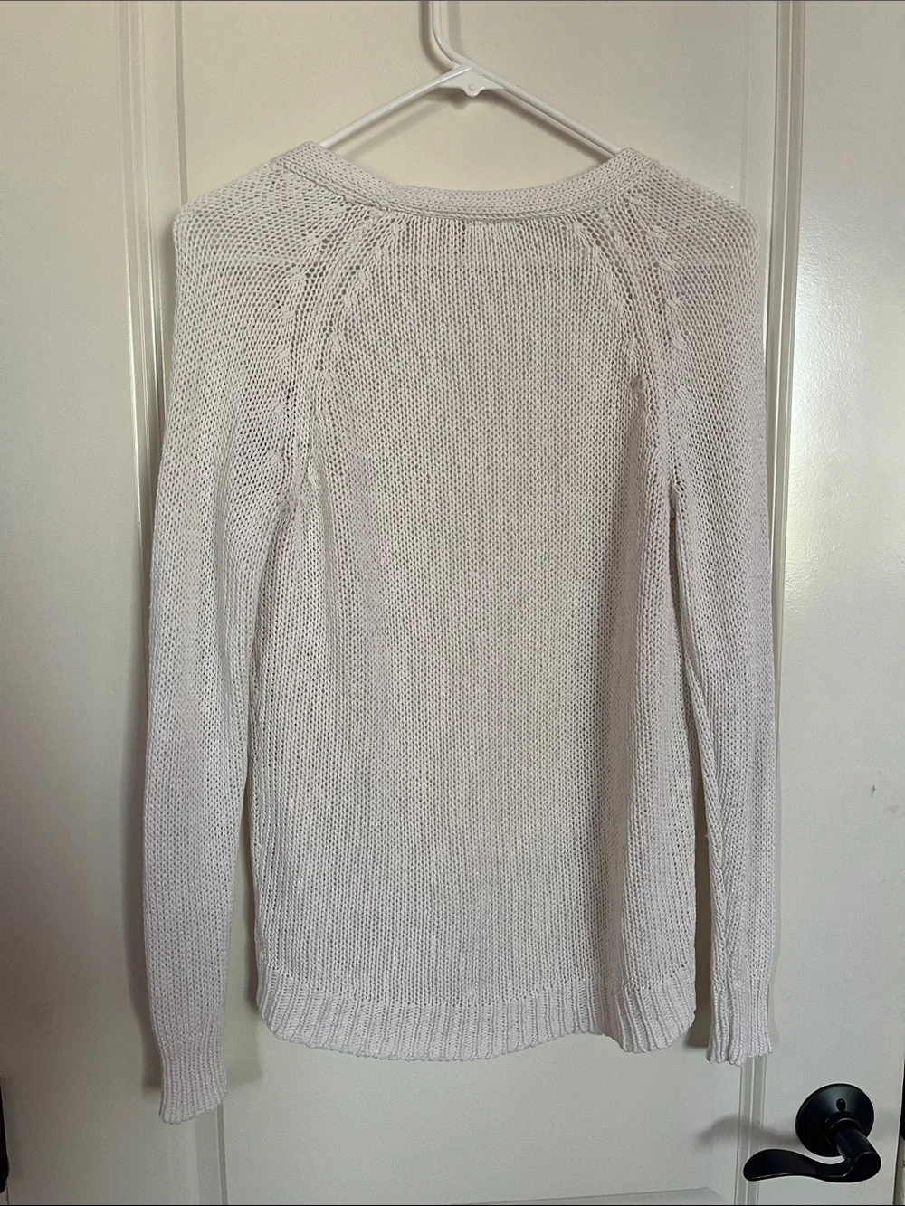 Justice Open-Front Cream Knit Cardigan Size 18